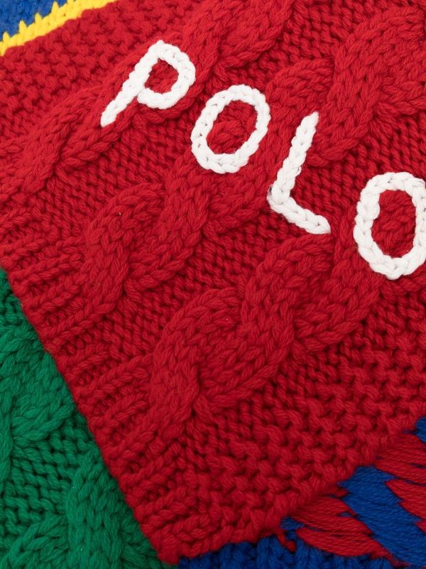 Polo Ralph Lauren embroidered-logo cable-knit Beanie - Farfetch