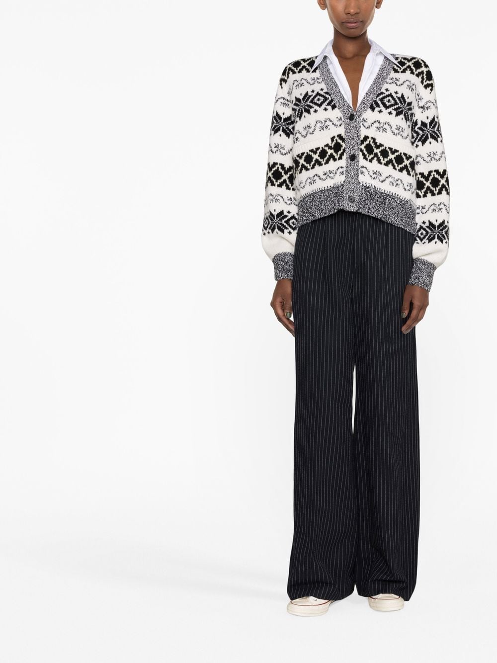 Shop Polo Ralph Lauren Intarsia-knit Cardigan In Black