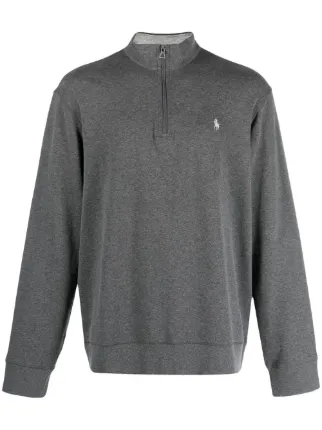 Polo Ralph Lauren Logo Patch half-zip Pullover | Grey