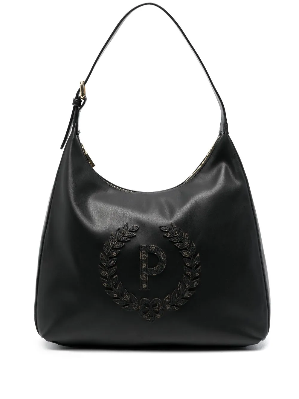 

Pollini appliqué-logo shoulder bag - Black