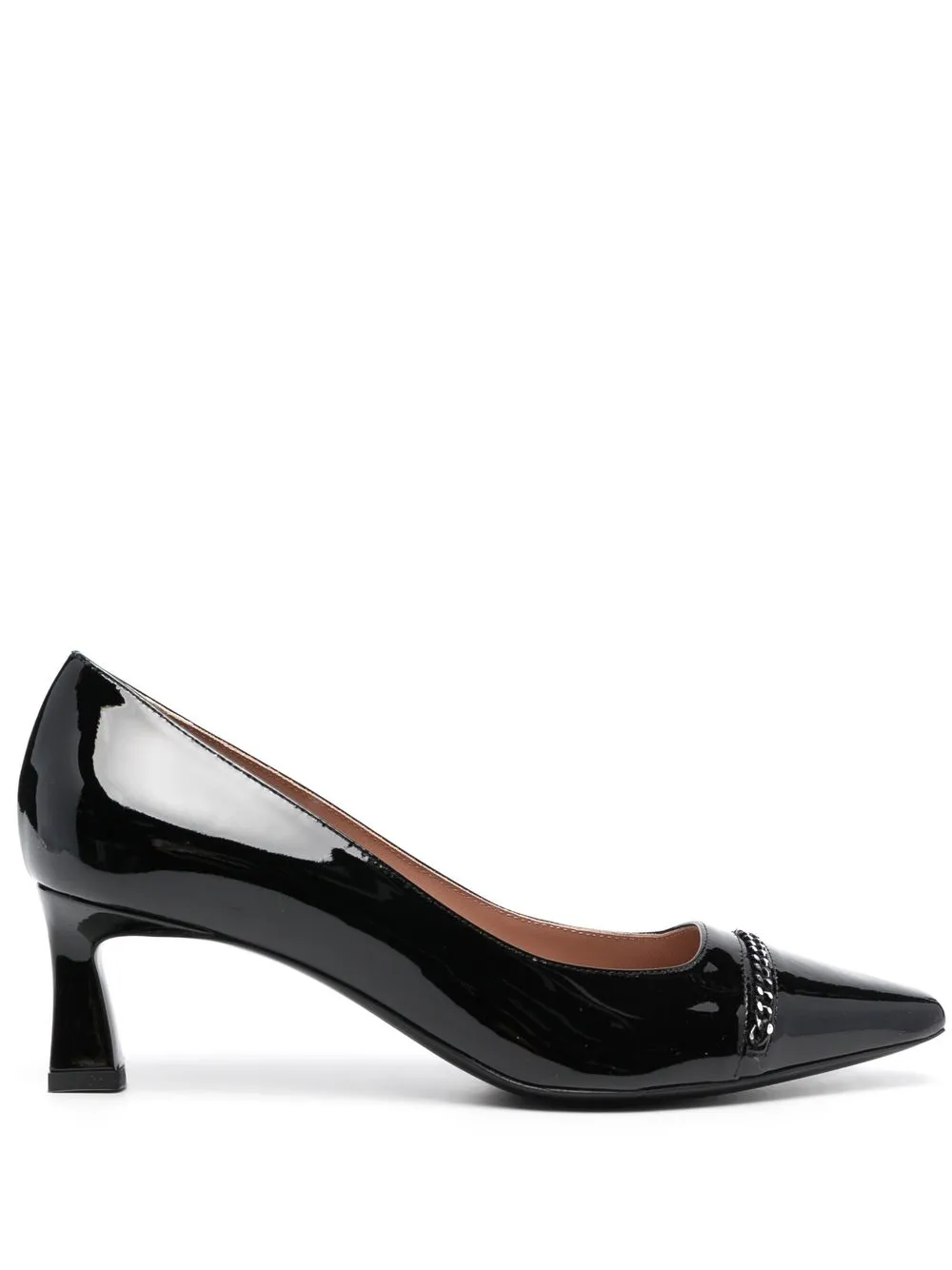 

Pollini chain-trim 55mm pointed pumps - Black