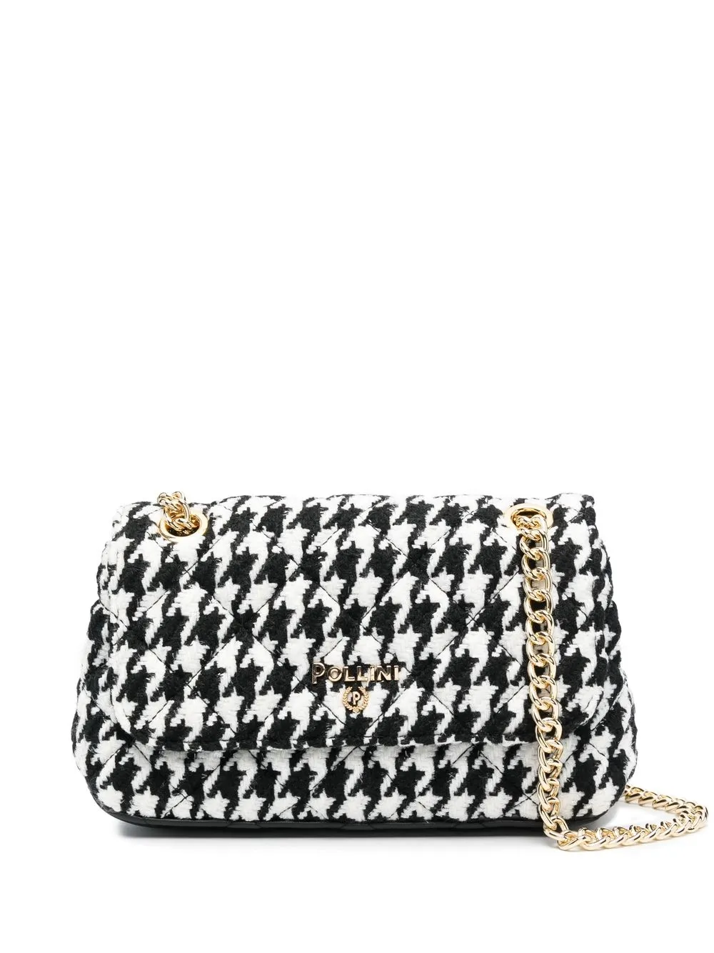 

Pollini houndstooth-pattern shoulder bag - Black