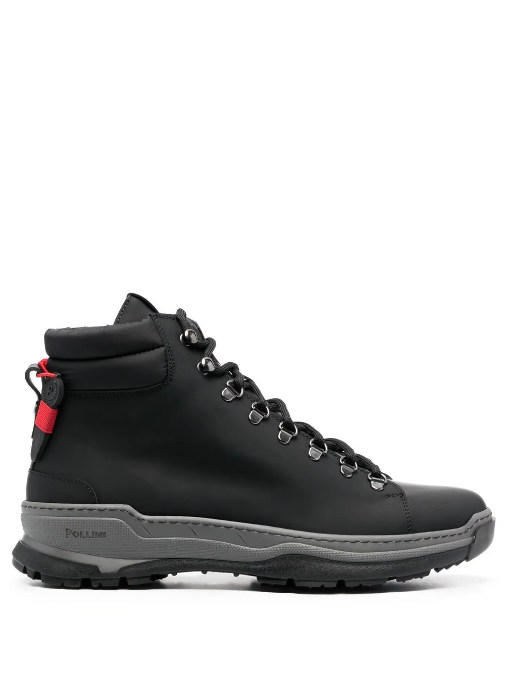 

Pollini lace-up leather boots - Black