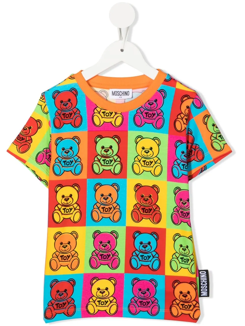 

Moschino Kids pop-art teddy-print T-shirt - Yellow