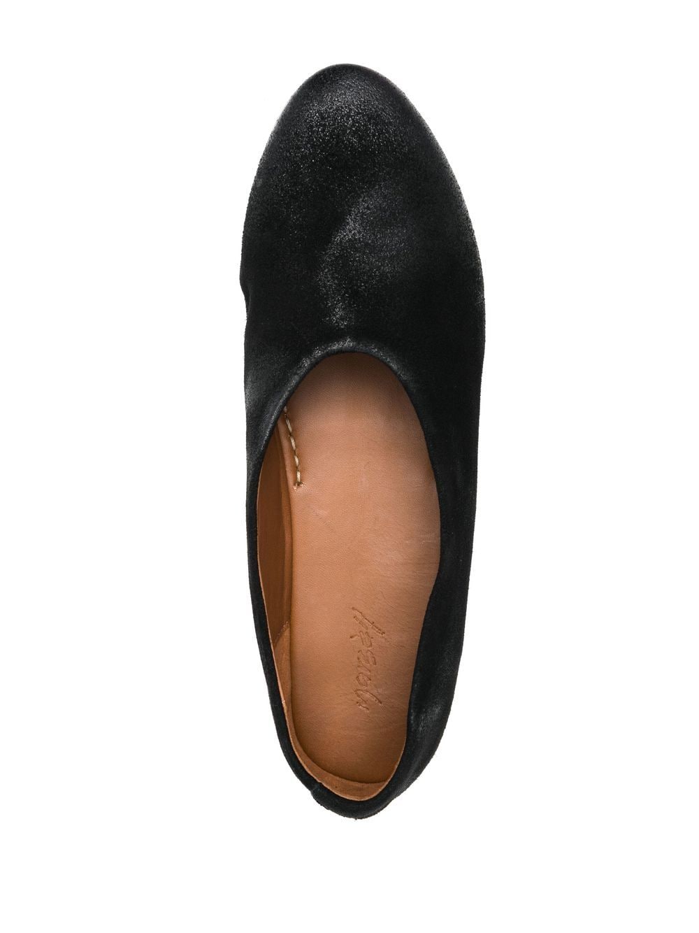 Shop Marsèll Almond-toe Ballerina Flats In Black