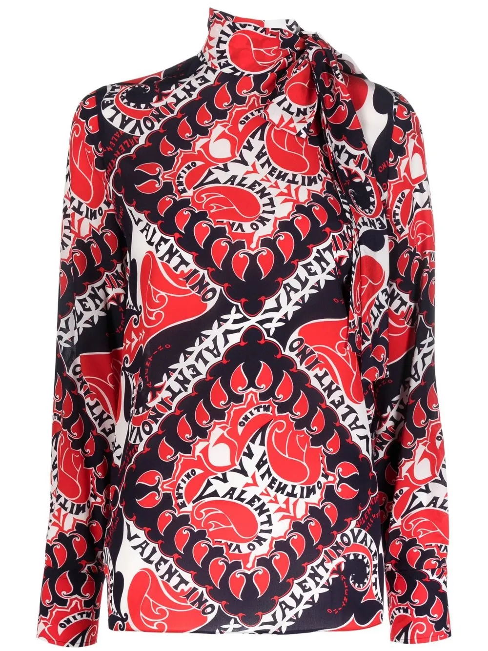 

Valentino all-over graphic-print blouse - Blue