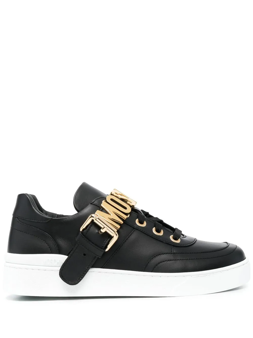 

Moschino tenis con letras del logo - Negro