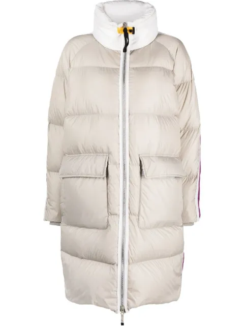 colour-block parka coat