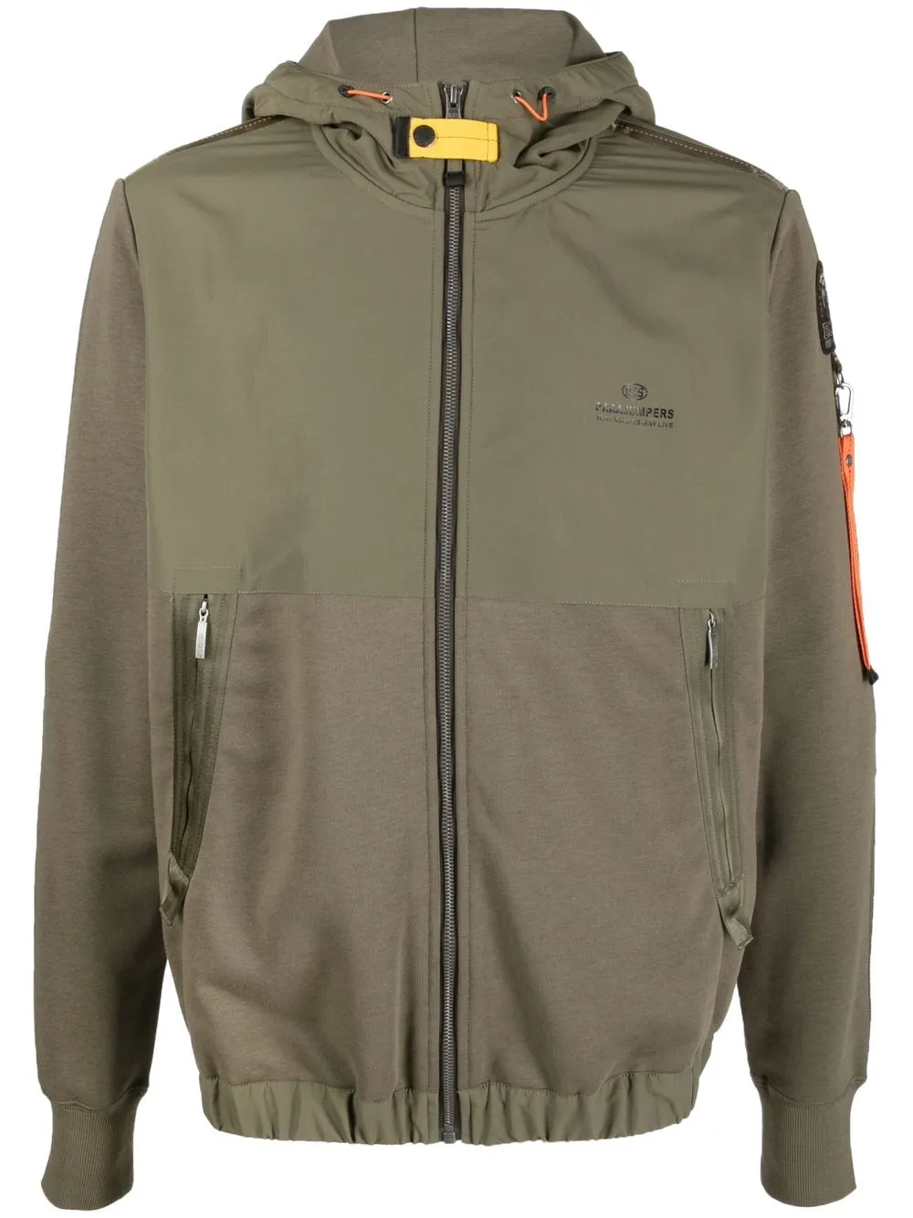 

Parajumpers hoodie con cierre y paneles - Verde