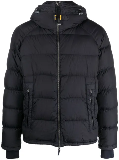padded logo-patch sleeve jacket