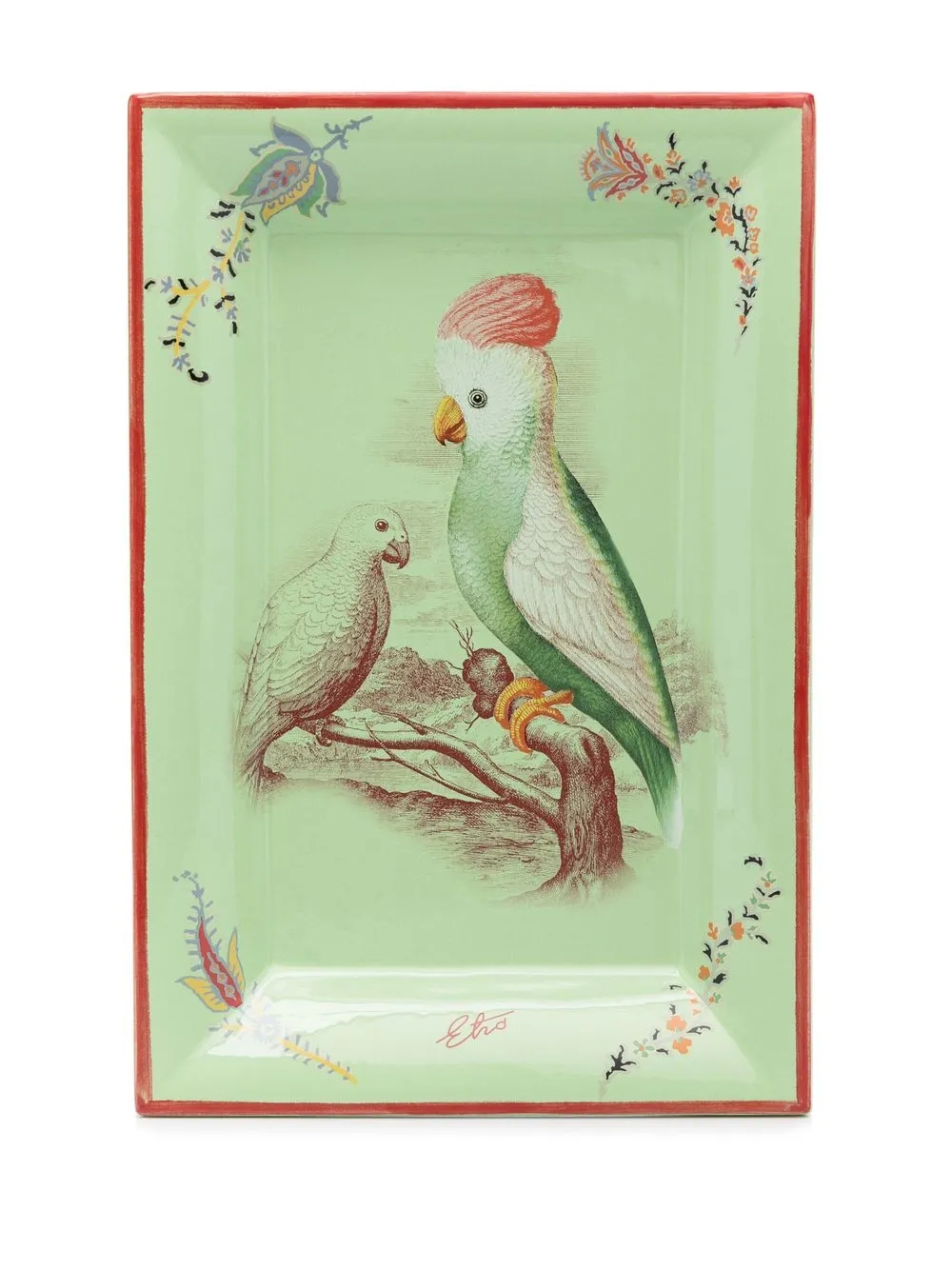 

ETRO HOME bird print trinket dish - Green