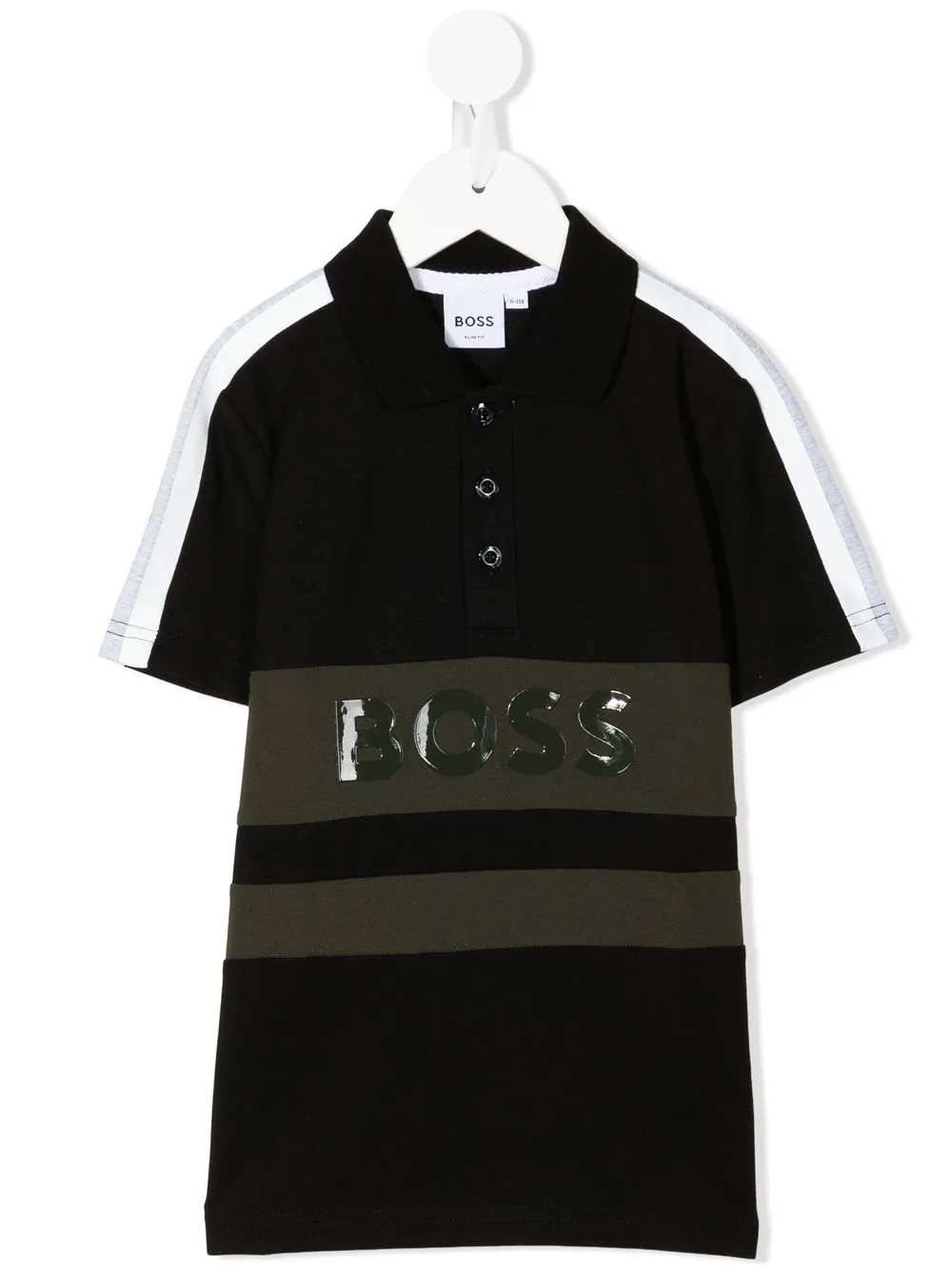 

BOSS Kidswear logo-print polo shirt - Black