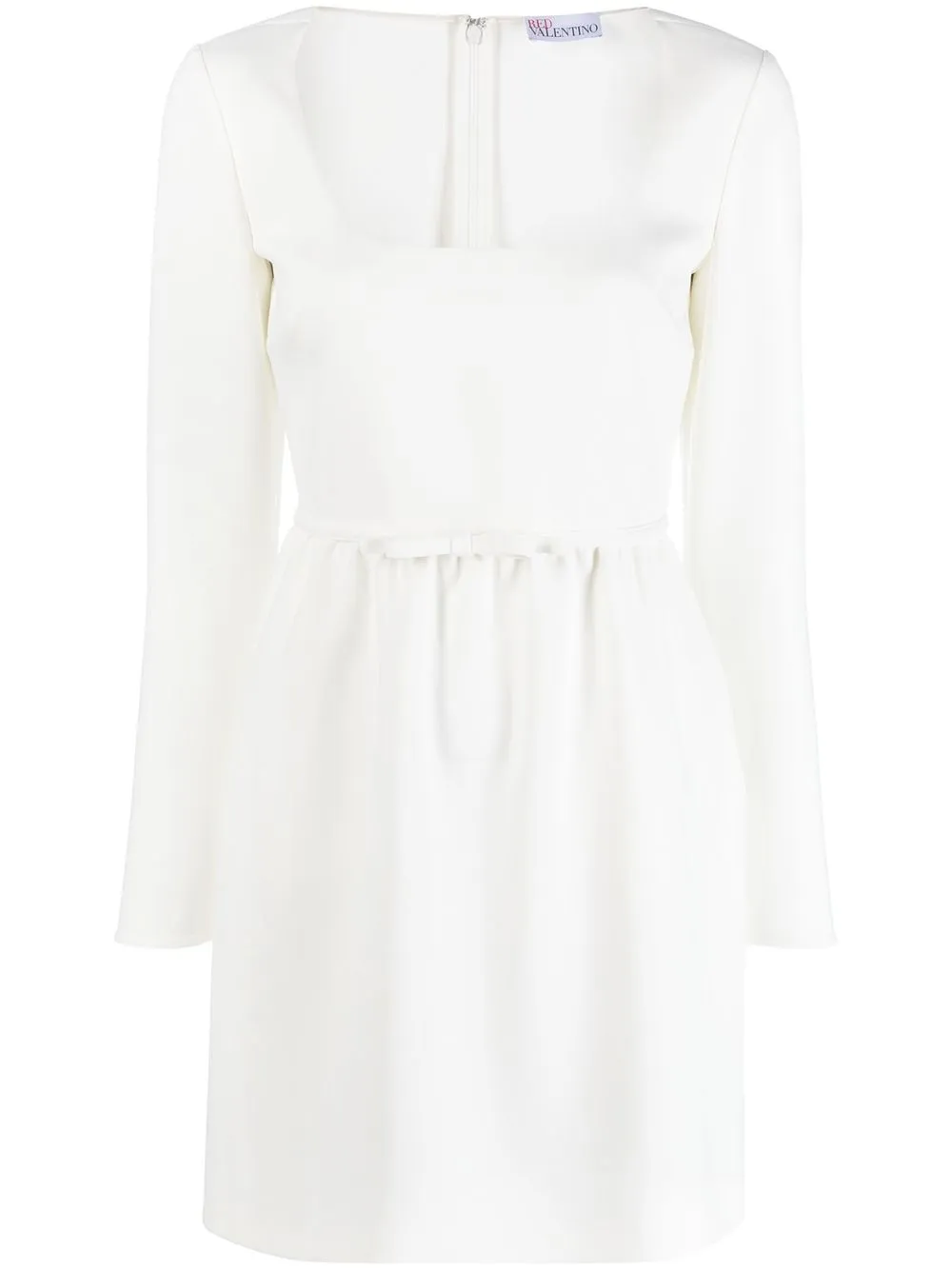 

RED Valentino vestido con cuello redondo - Blanco