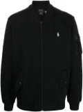 Polo Ralph Lauren logo-embroidered zip-up pullover - Black