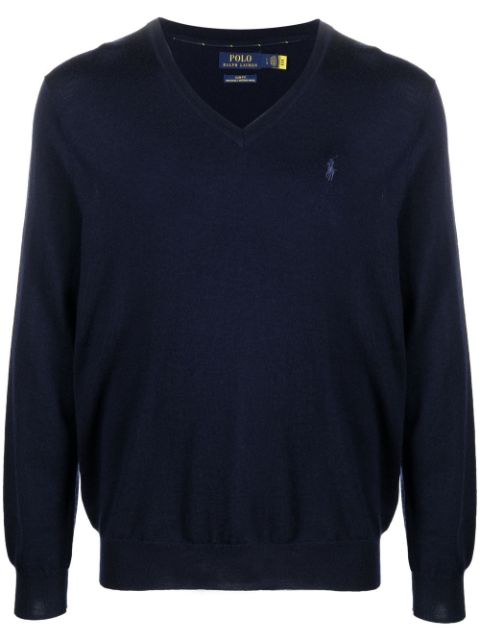 Polo Ralph Lauren embroidered-logo V-neck sweater Men