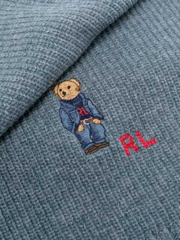 Polo Ralph Lauren Polo Bear-motif ribbed-knit Scarf - Farfetch