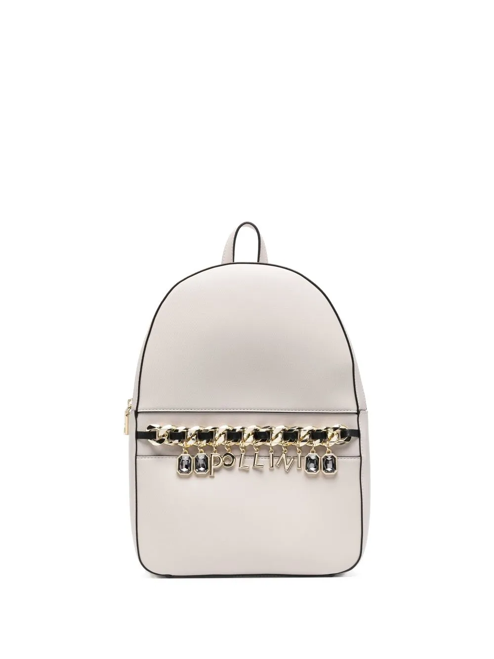 

Pollini chain-trim faux-leather backpack - Neutrals