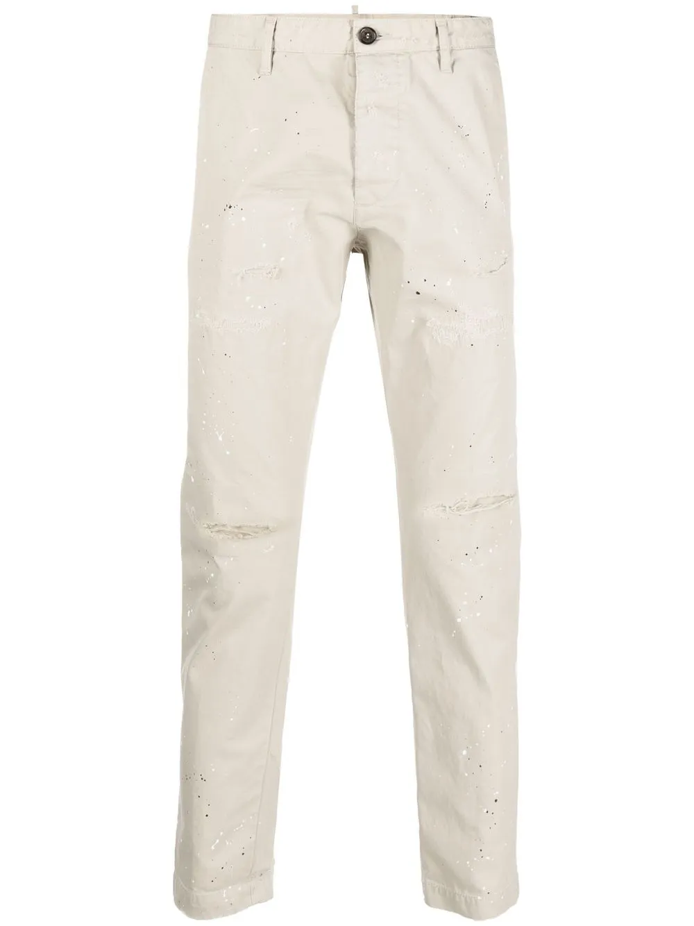 

Dsquared2 pantalones chino con salpicaduras de pintura estampadas - Neutro