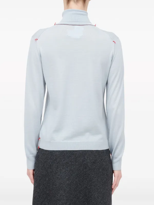 Maison Margiela Work-In-Progress high-neck Jumper | Blue | FARFETCH