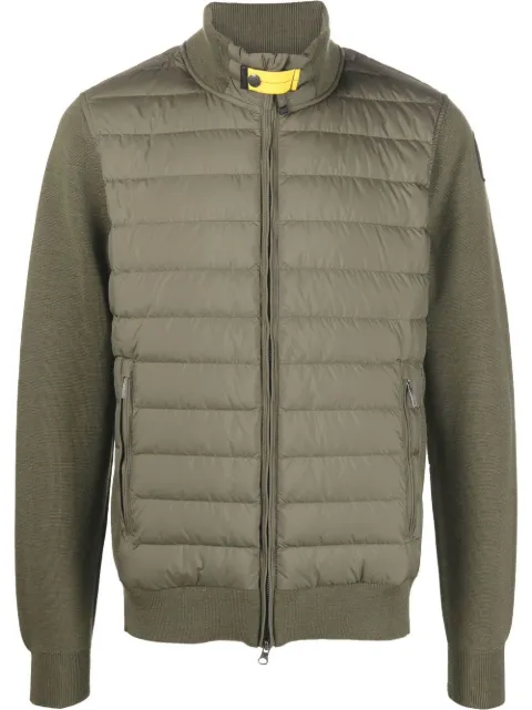 funnel neck quilted down jacket