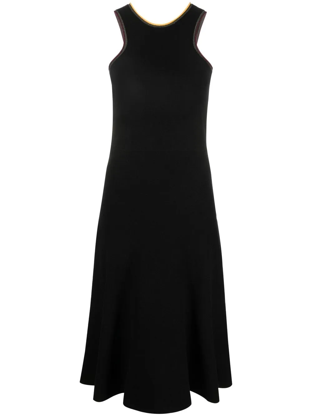 

Victoria Beckham vestido midi sin mangas - Negro