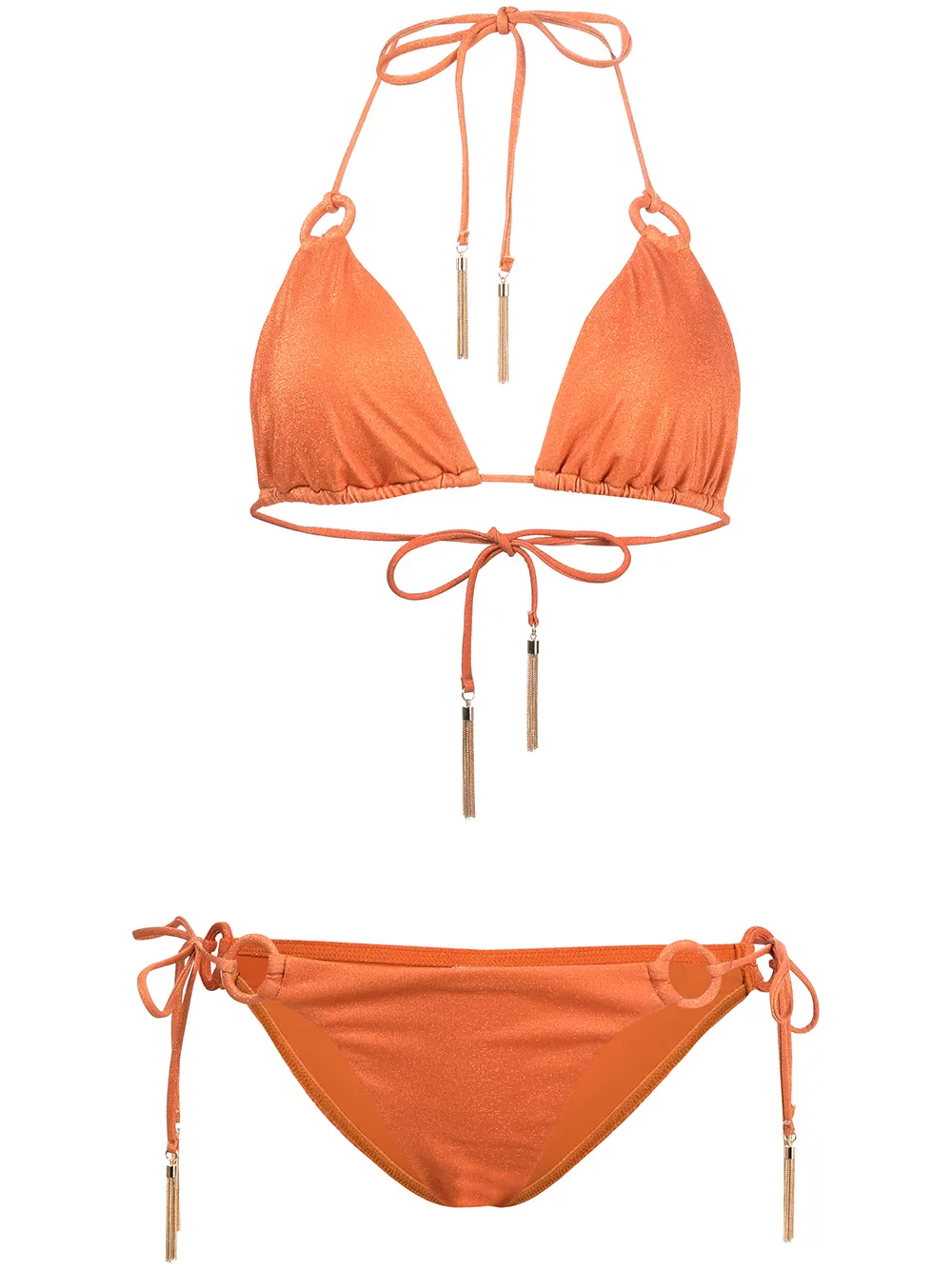 

ZIMMERMANN bikini Anneke con cuello halter - Naranja