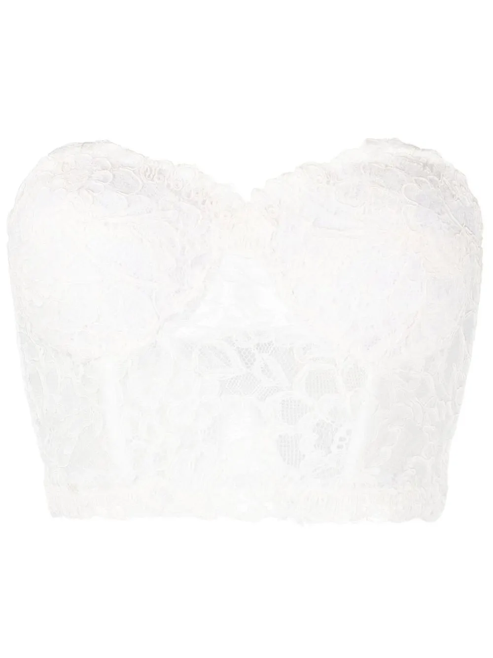 

Ermanno Scervino floral-lace bandeau - White