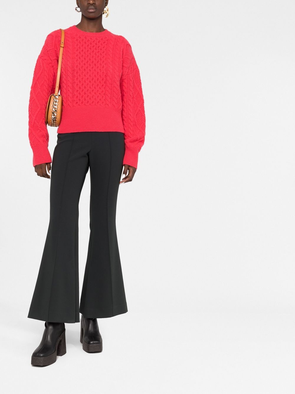 Image 2 of Stella McCartney Aran-knit cropped jumper