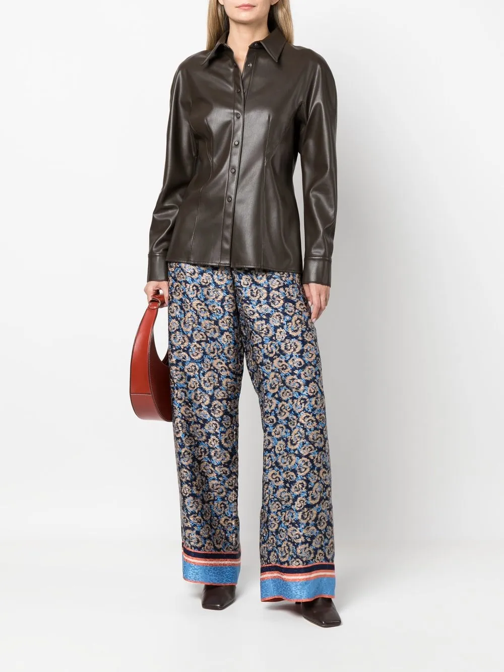 Ferragamo Palazzo broek met logoprint - Blauw