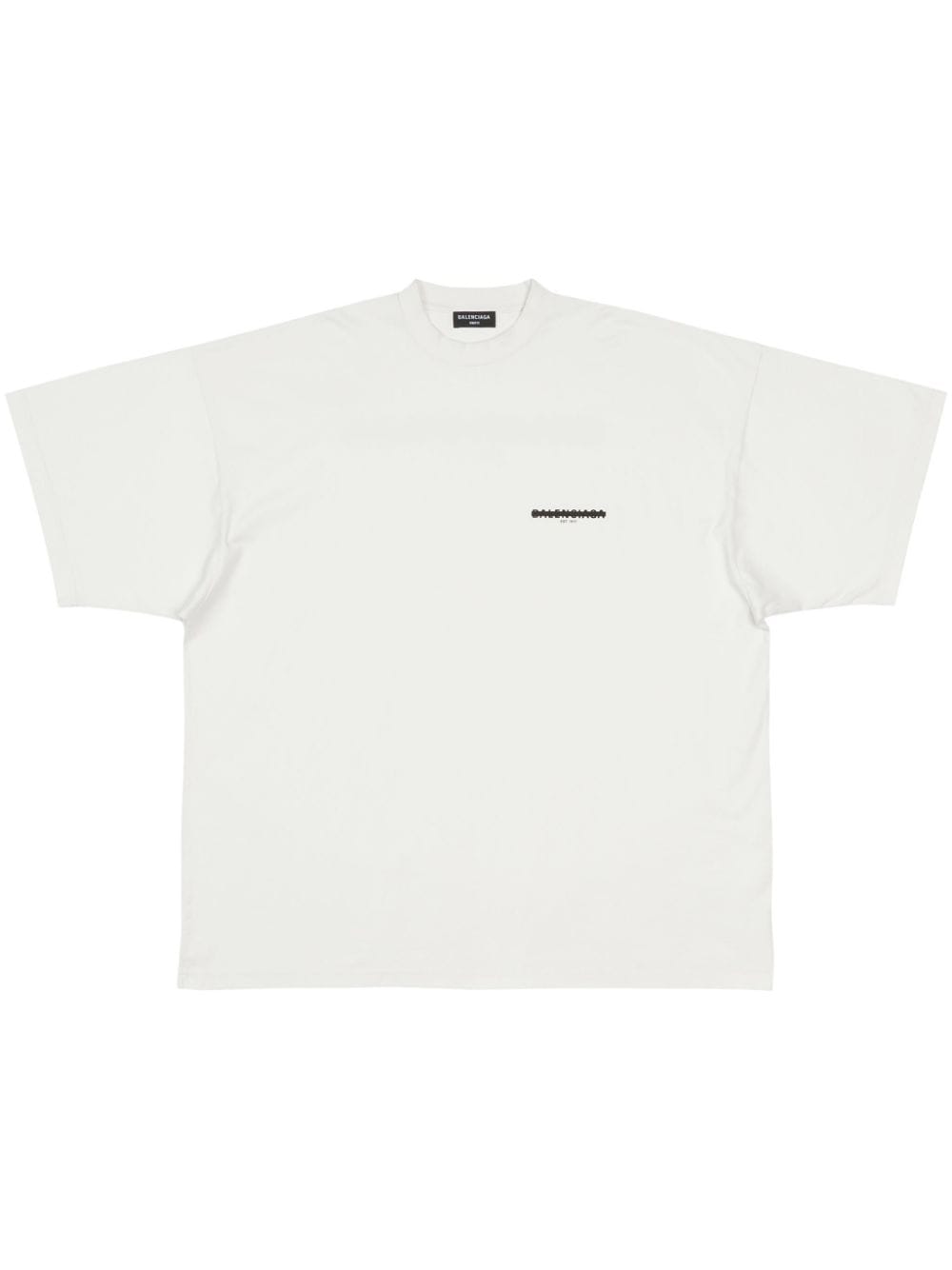Shop Balenciaga Strike 1917 Logo Oversize T-shirt In White