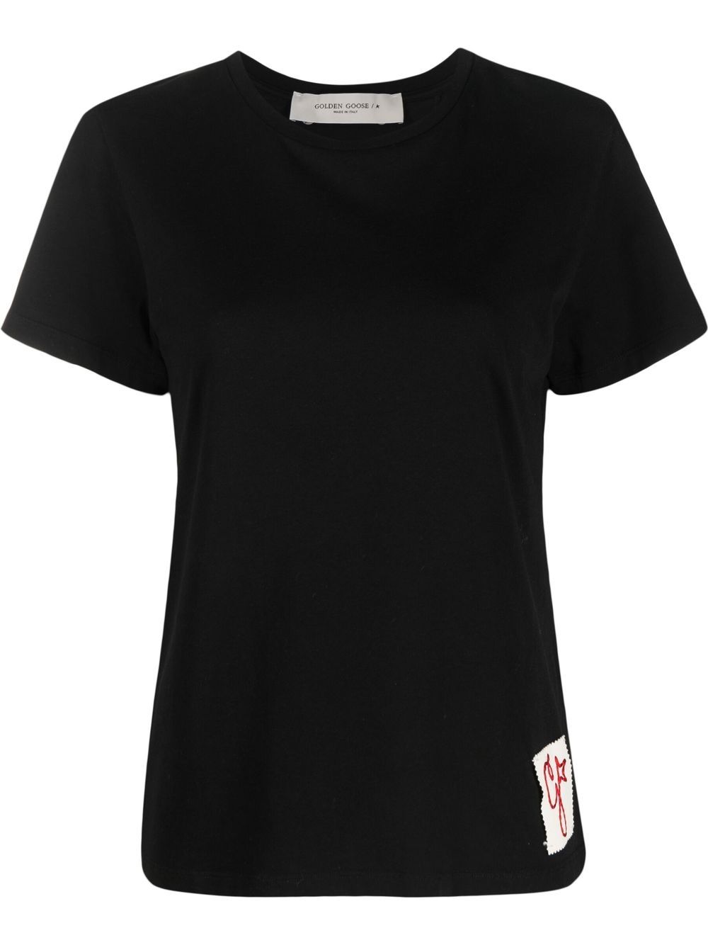 logo patch round neck T-shirt