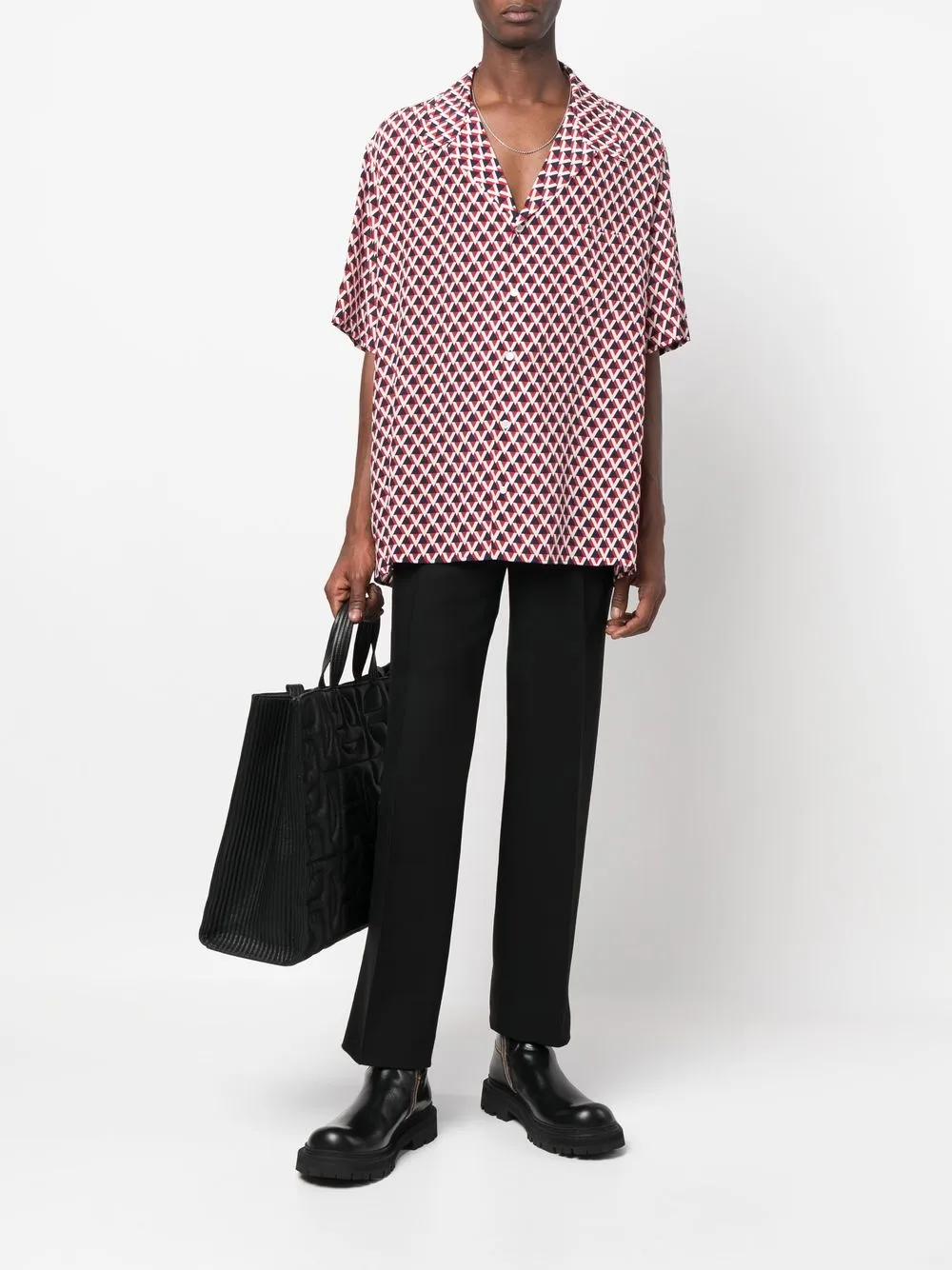 Valentino Garavani Zijden bowlingshirt - Rood