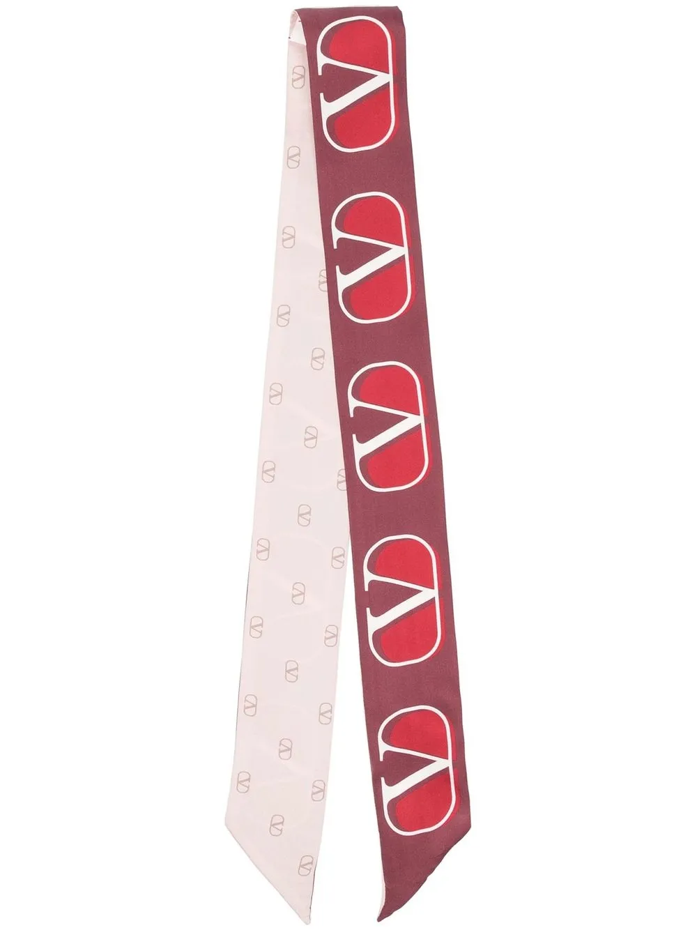 

Valentino VLogo pattern silk scarf - Pink