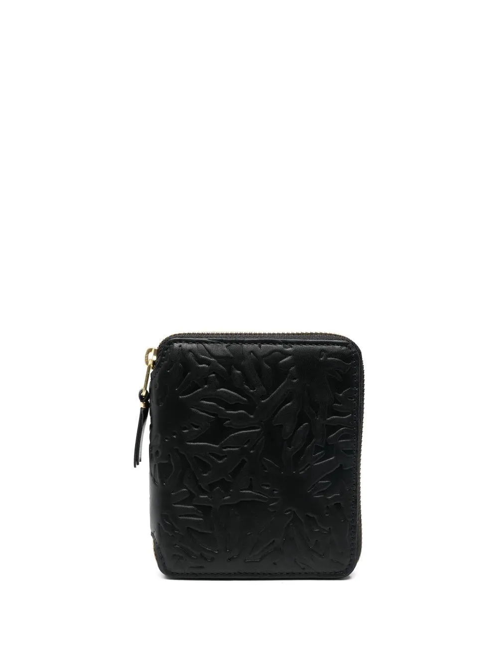 COMME DES GARÇONS FOREST-EMBOSSED ZIP-AROUND WALLET