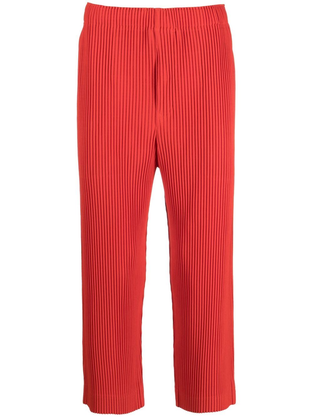 

Homme Plissé Issey Miyake cropped fully-pleated trousers - Red