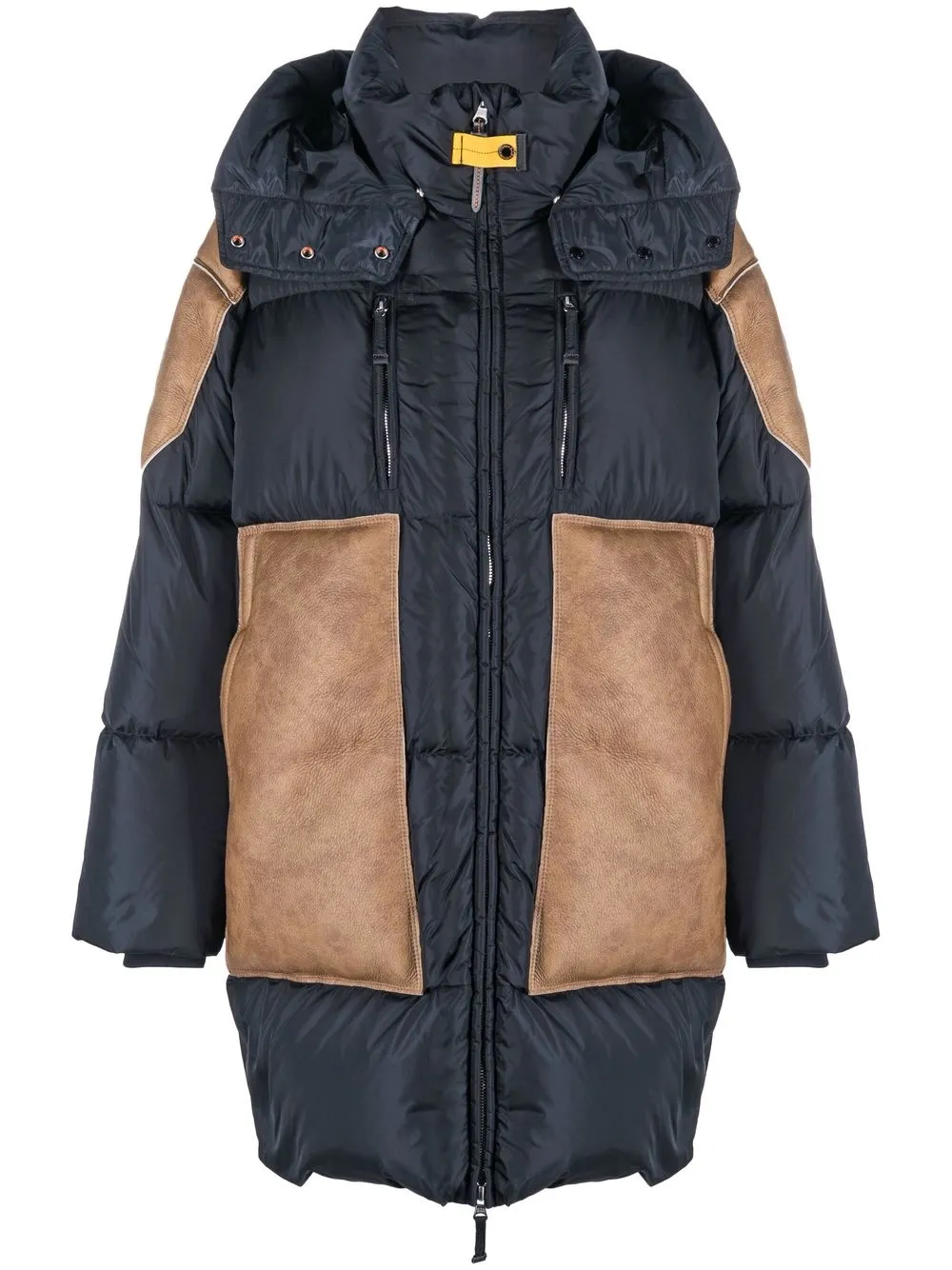 

Parajumpers sheepskin-panelled down coat - Black