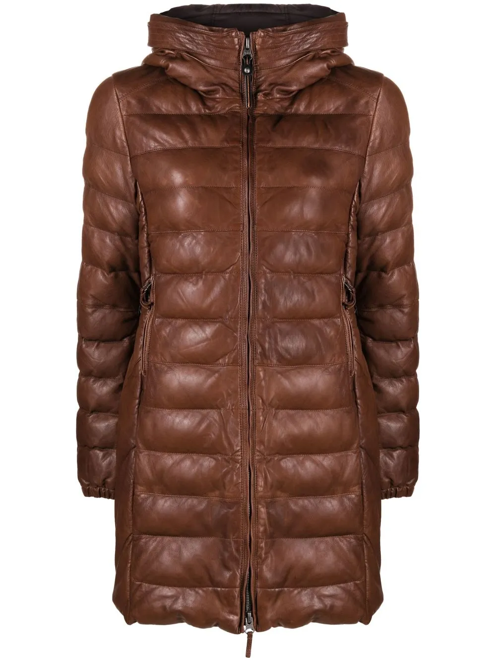 

Parajumpers logo-patch panelled coat - Brown