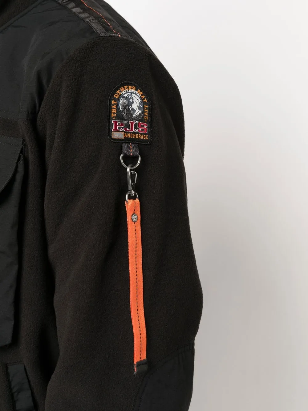 Parajumpers Logo-patch Jacket In Black