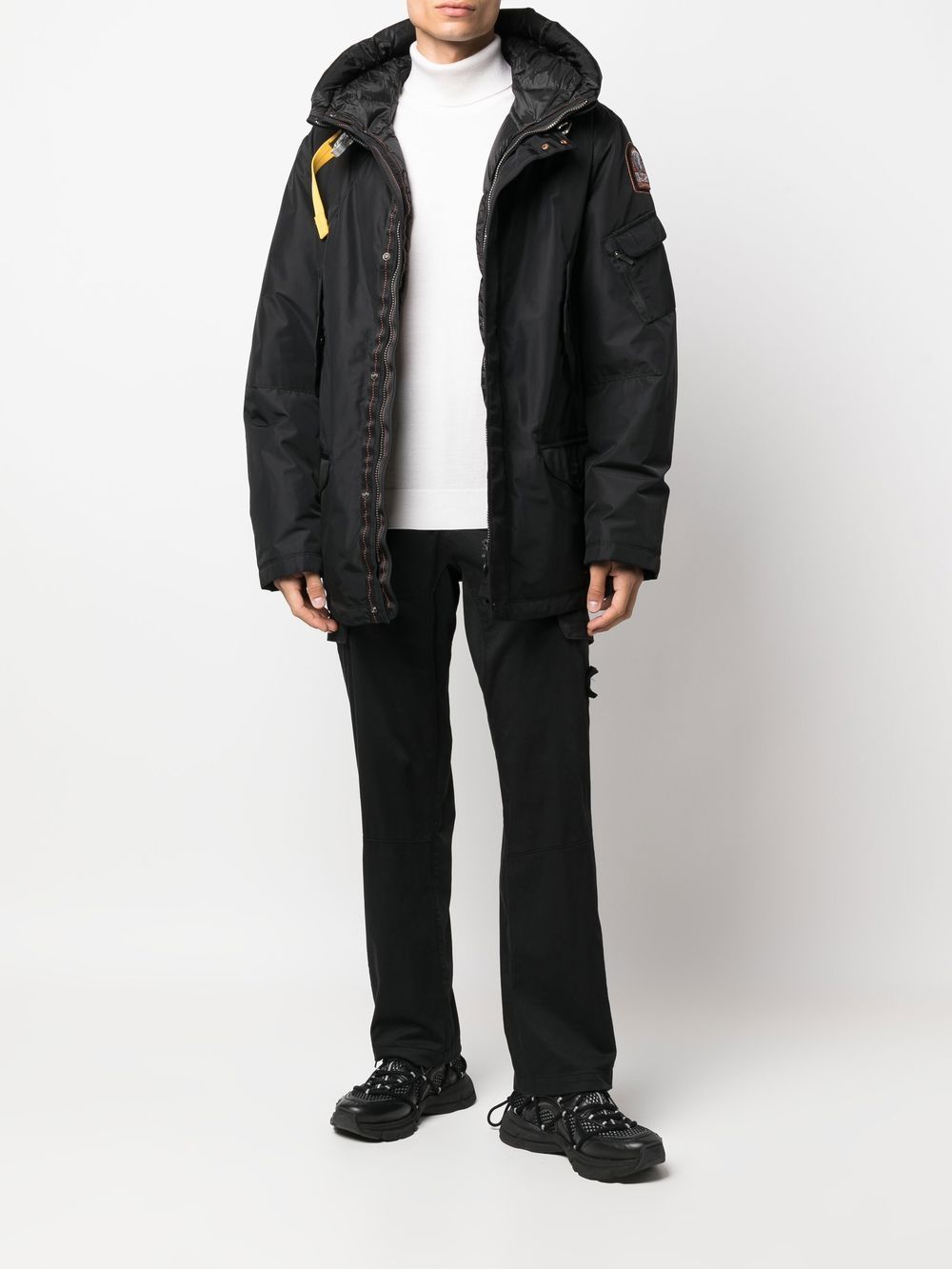 Parajumpers logo-patch zip-up Hooded Jacket - Farfetch