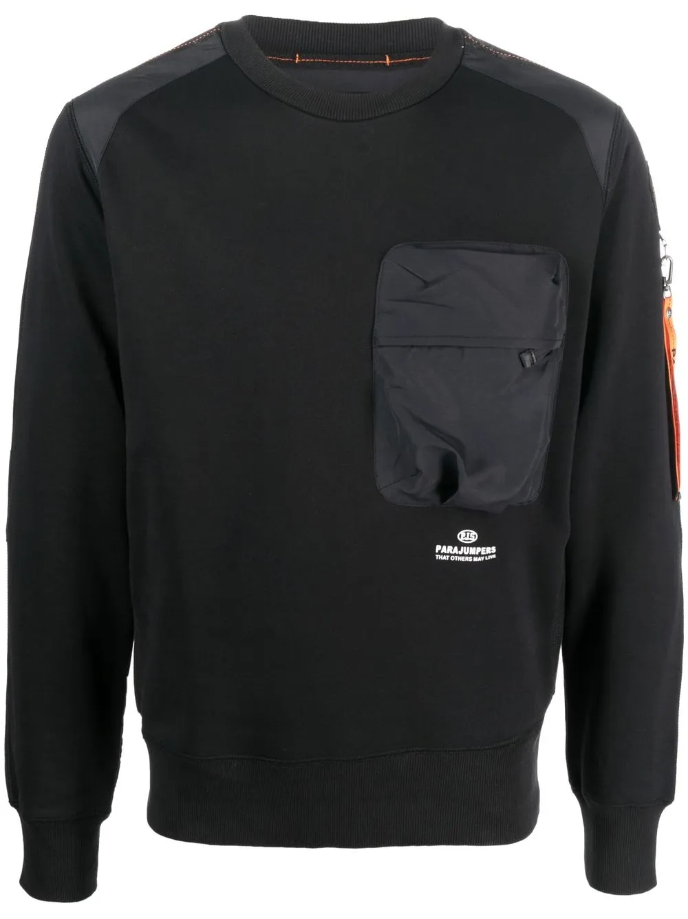 

Parajumpers sudadera con cuello redondo y detalle de bolsillo - Negro