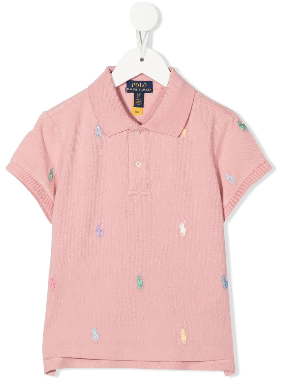 

Ralph Lauren Kids playera tipo polo con logo bordado - Rosado