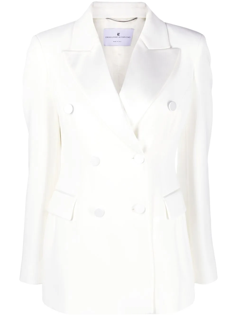 

Ermanno Scervino blazer de vestir con doble botonadura - Blanco