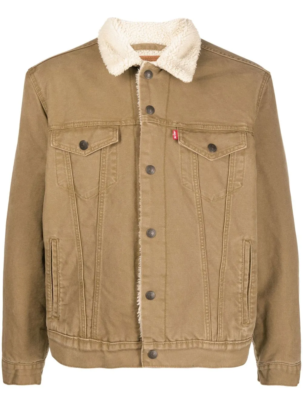 

Levi's chamarra con lana artificial - Marrón