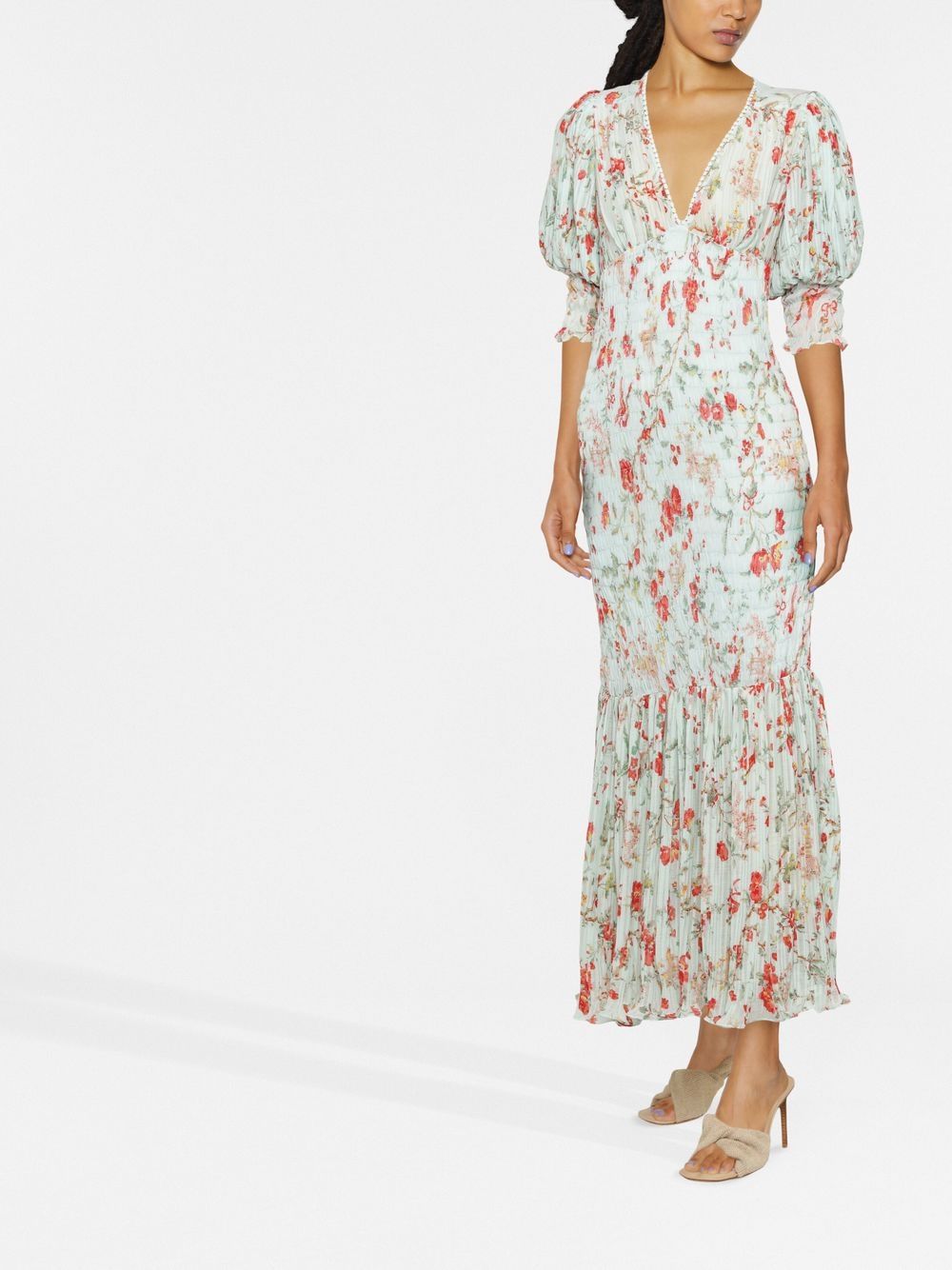 byTiMo floral-print Ruched Dress - Farfetch