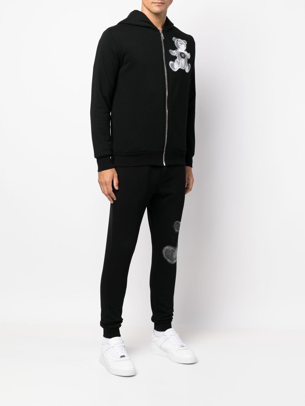 Philipp Plein teddy-print hooded tracksuit Men