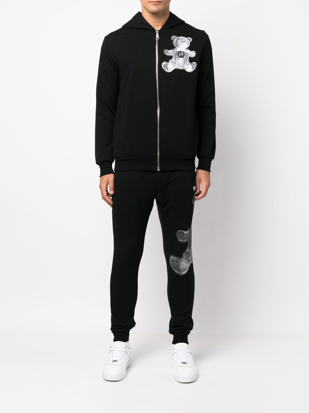 Philipp Plein teddy-print hooded tracksuit Men