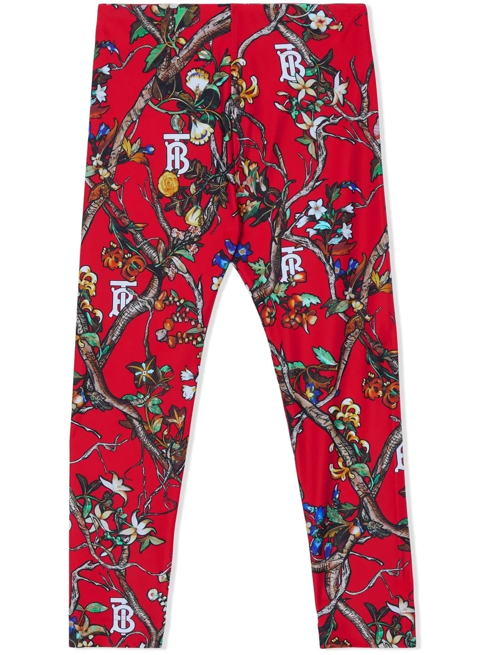 

Burberry Kids leggins con monograma estampado - Rojo
