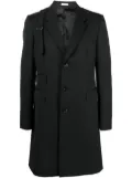 Alexander McQueen single-breasted tailored wool coat - Black