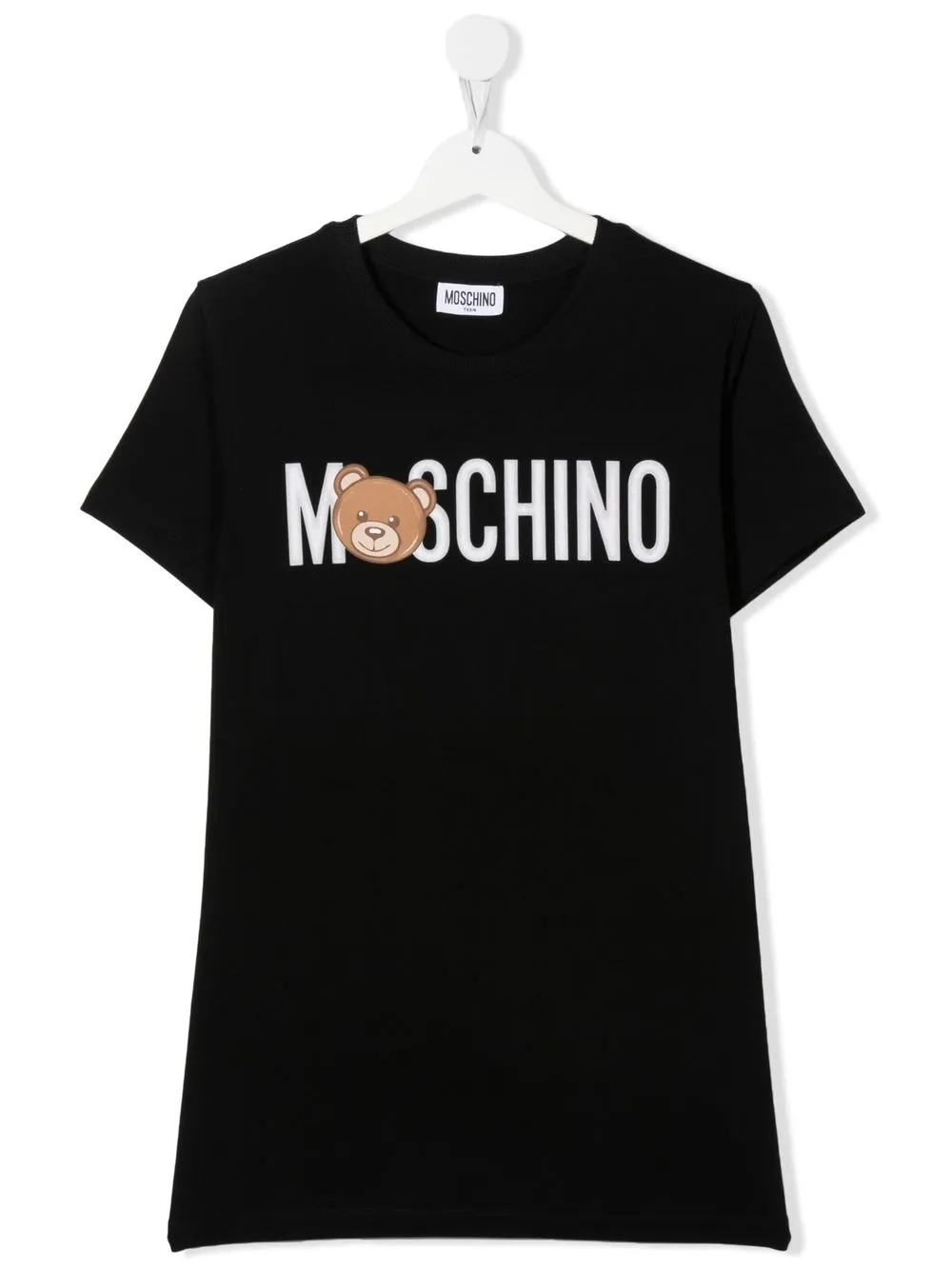 

Moschino Kids playera con logo estampado - Negro