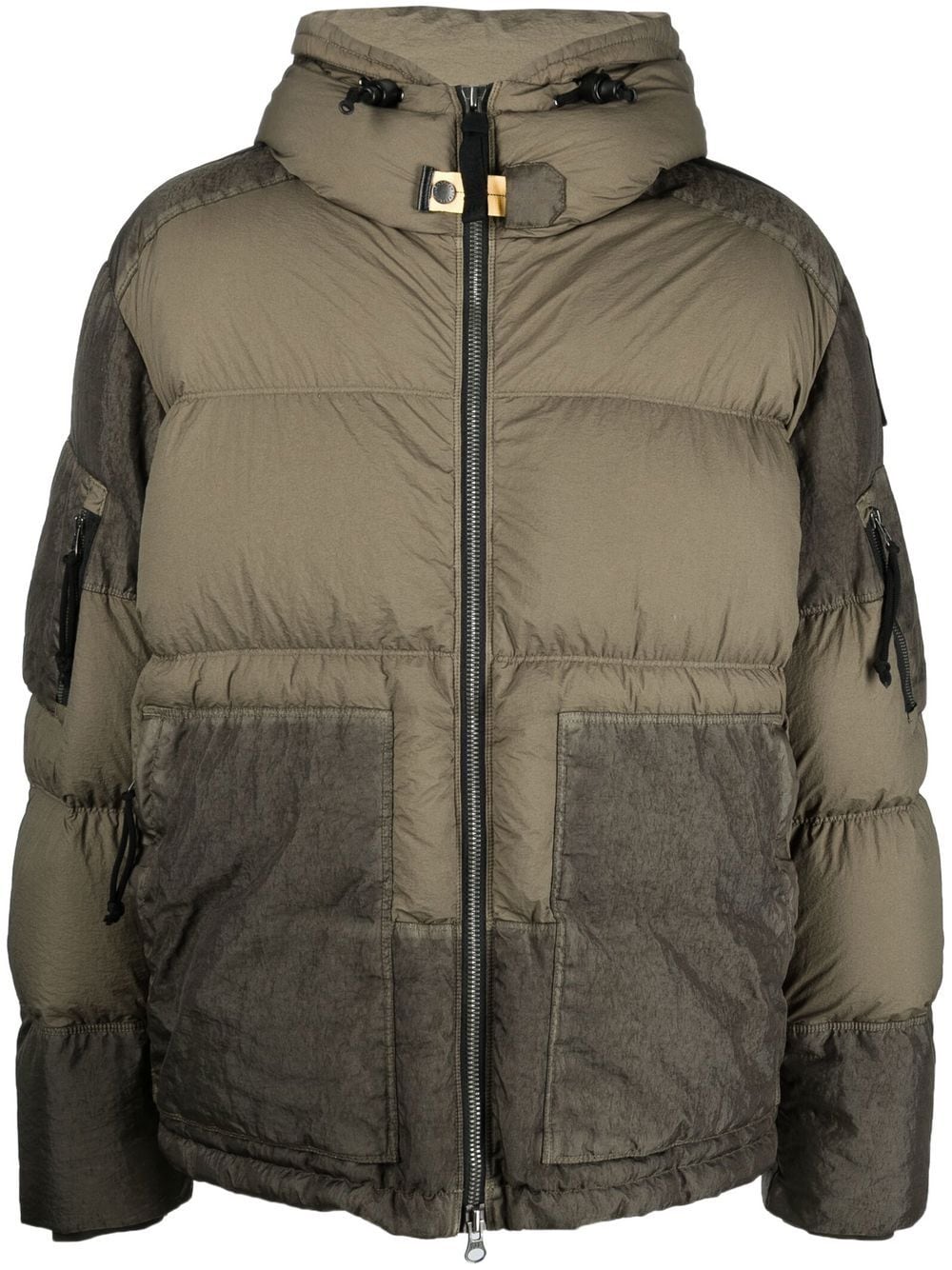 

Parajumpers logo-patch padded down jacket - Green